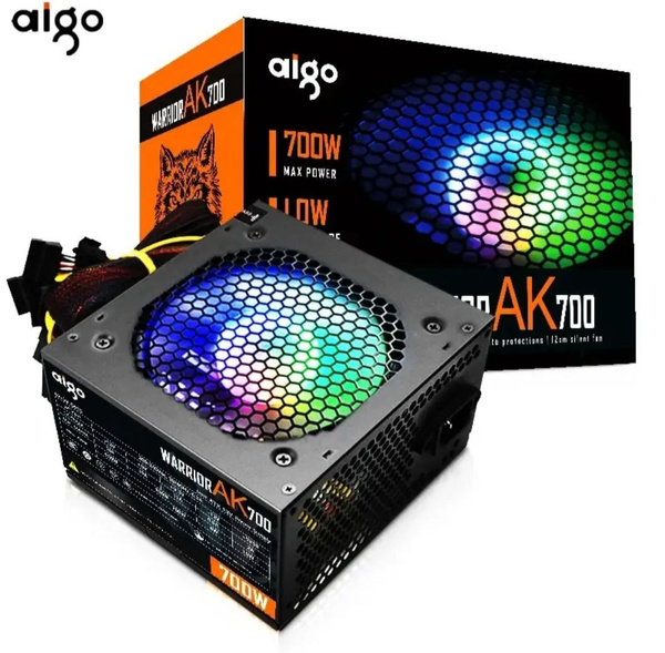 Aigo Блок питания компьютера Блок питания Aigo AK для игрового ПК, 700 ...