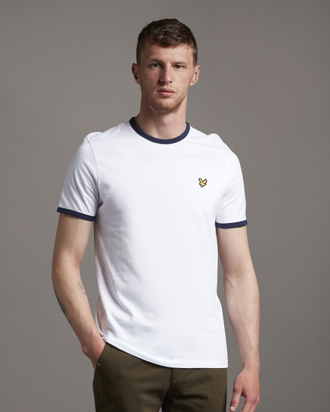Футболка Lyle & Scott, размер 48, цвет белый, 100% хлопок - купить по ...