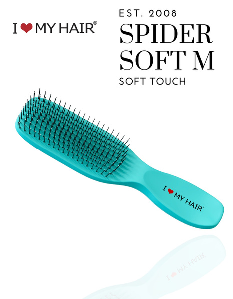 Расческа для волос I LOVE MY HAIR "Spider Soft" тиффани матовая, размер ...
