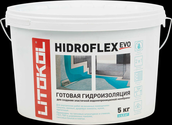 Характеристики Мастика гидроизоляционная Litokol Hidroflex 5 кг ...