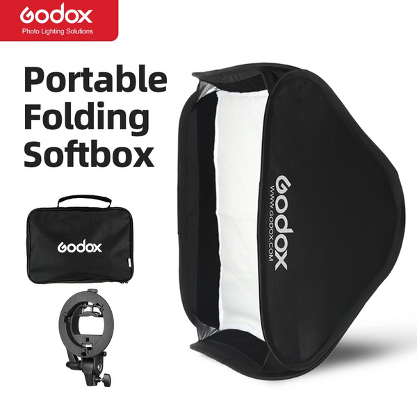 Godox 40 см регулируемый софтбокс для вспышки Speedlight + кронштейн ...