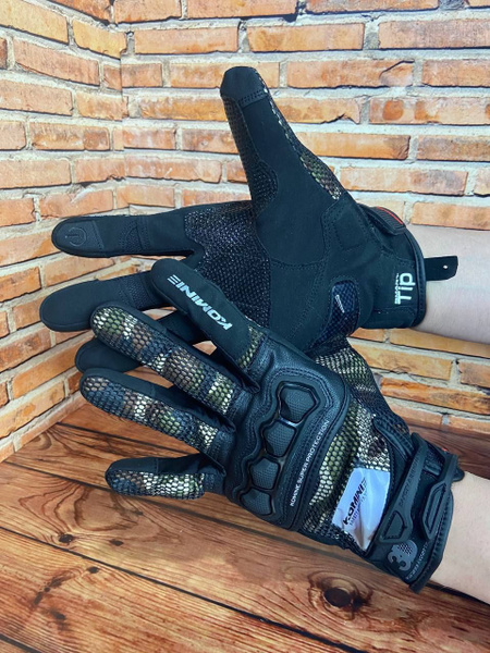 Sc Komine Перчатки текстильные GK-215, черный хаки, M - купить по ...