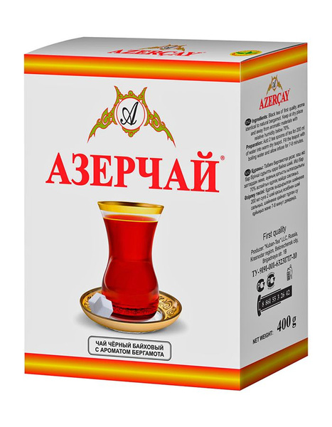 Чай чёрный листовой Азерчай с бергамотом, 400 гр - купить с доставкой ...