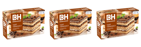 Baker House Торт бисквитный Тирамису 350 г, 3 уп - купить с доставкой ...