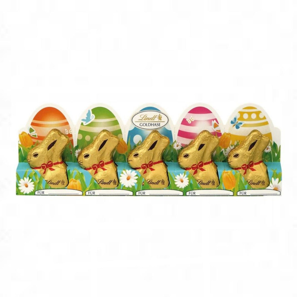 Шоколадные пасхальные кролики Lindt Goldhase мини фигурки (Пасха) 50гр ...