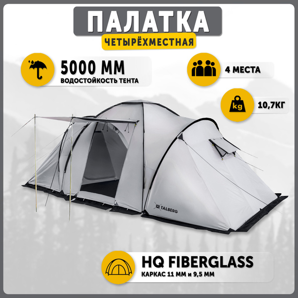 Палатка 4-местная Talberg Base 4 купить c доставкой на OZON по низкой ...