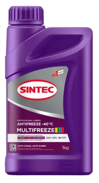 Антифриз SINTEC (Синтек) Multifreeze violet -40, Готовый раствор купить ...