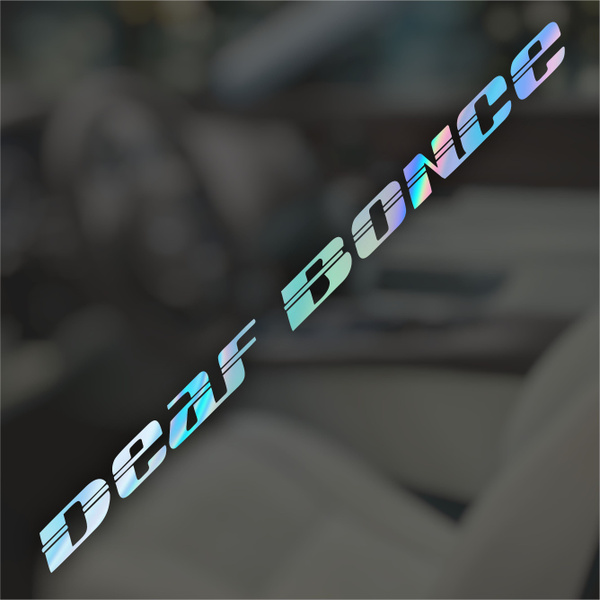 Наклейка на авто Голографическая "deaf bonce " размер 80x4 см - купить ...