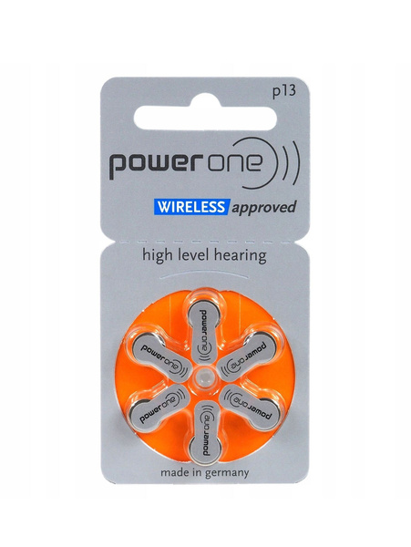Батарейки для слуховых аппаратов Power One 13, 6 штук - купить с ...