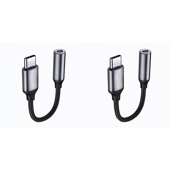 2X USB Type C на 3,5 мм Aux адаптер Type-C 3 5 Jack Аудиокабель для ...