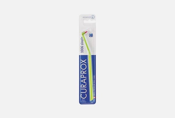 Монопучковая щетка 6мм, салатовая CURAPROX, single & sulcular 1 мл ...