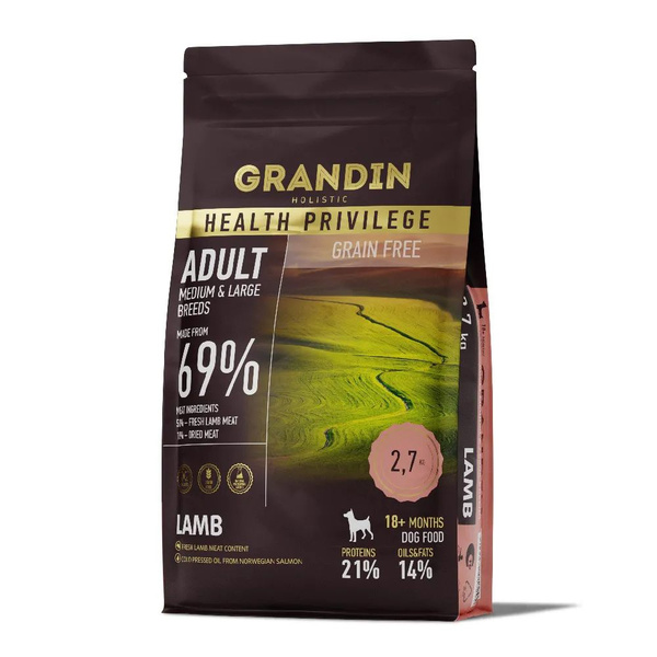 Grandin Holistic Сухой корм для собак средних и крупных пород, с ...