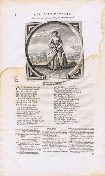 Чистка платья. Урок нерадивым хозяйкам. Две антикварные гравюры в ...