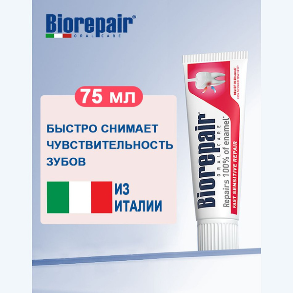 Зубная паста для чувствительных зубов Biorepair Fast Sensitive Repair ...