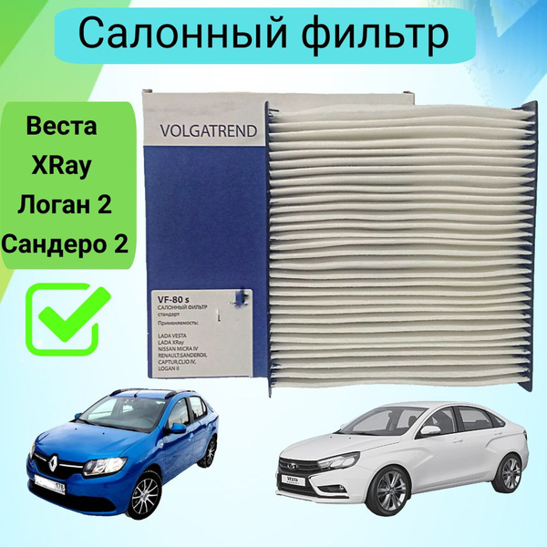 Фильтр салонный ВОЛГАТРЕНД Фильтр салона Веста, X-RAY, Рено Логан седан ...
