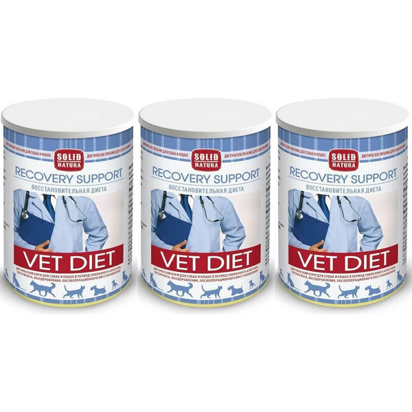 Solid Natura Корм консервированный VET Recovery Support для собак и ...