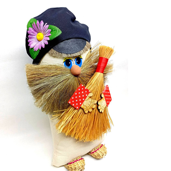 Сувенир Домовой оберег - Большой Домовой "Кузя" на лаптях 35 см купить ...