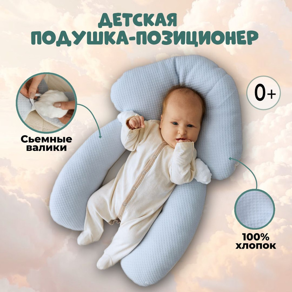 Подушка для новорожденных кокон позиционер для сна ортопедическая ...