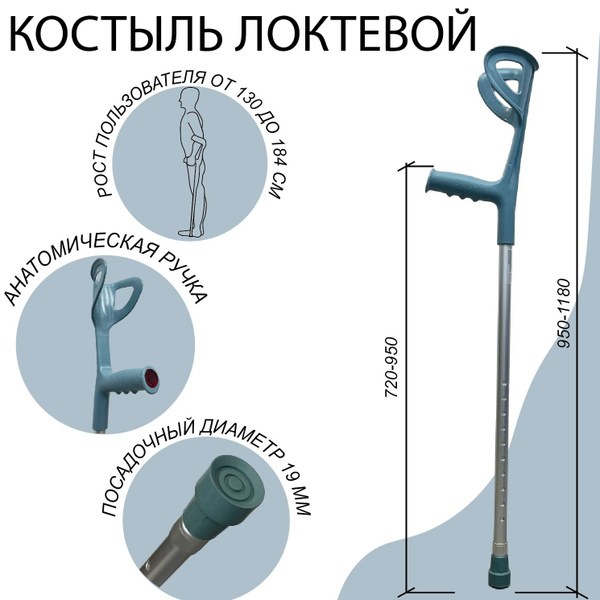 Костыль с опорой под локоть - купить с доставкой по выгодным ценам в ...