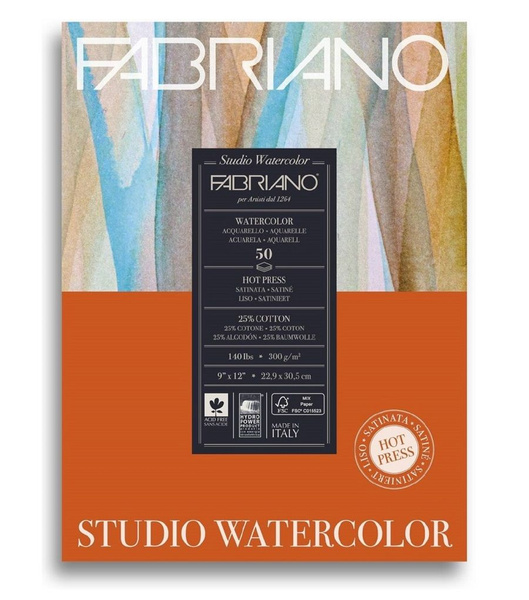 Бумага для акварели Watercolour Studio 300г/м2, 22,9x30,5см., сатин ...