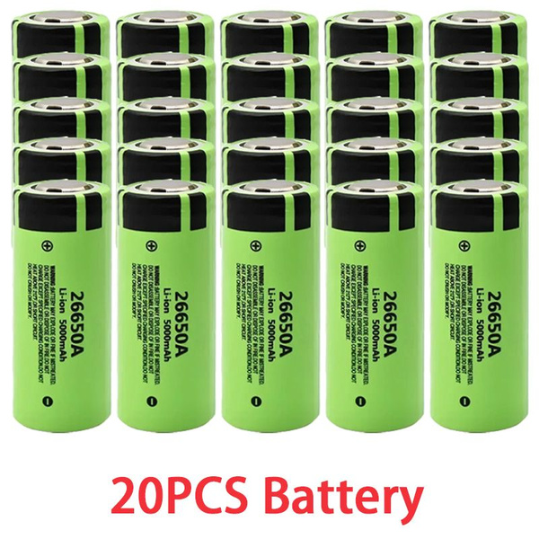 Батарейка 26650, Li-ion тип, 3,7 В, 20 шт - купить с доставкой по ...
