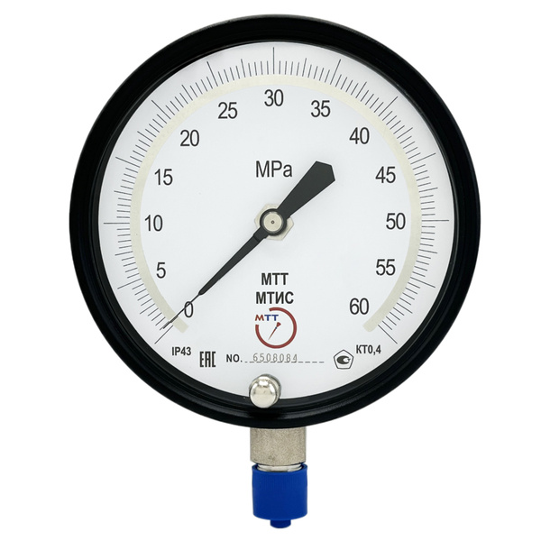 Манометр точных измерений МТИC 160 от 0 до 60МПа (600 бар) IP43, с ...