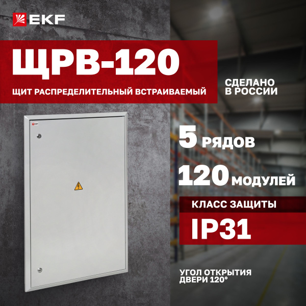 Щиток электрический металлический встраиваемый на 120 модулей ...