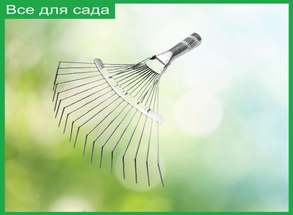 Грабли Веерные, Оцинкованная сталь, 34 см купить по доступной цене с ...