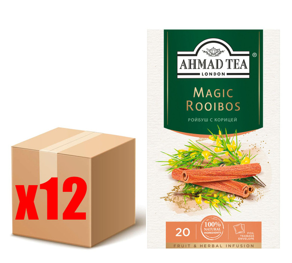 Чай травяной Ahmad Tea "Magic Rooibos" ройбуш с корицей, 12шт по ...