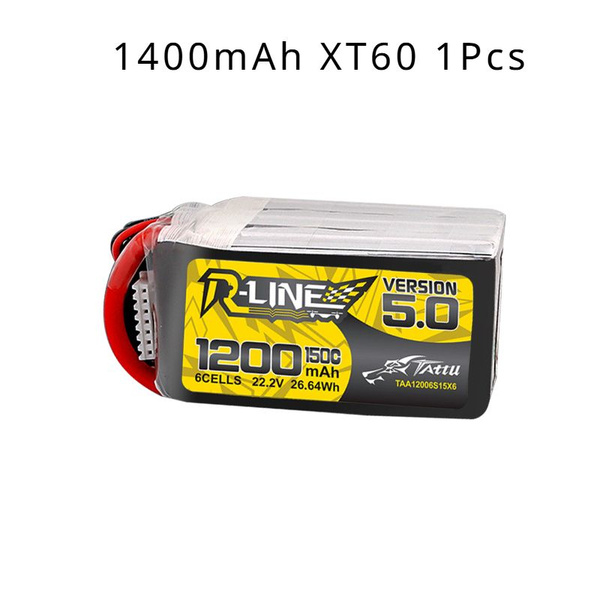 HOT TATTU R-LINE 5,0 150C 1200/1400 мАч 22,2 В LIPO аккумулятор для ...