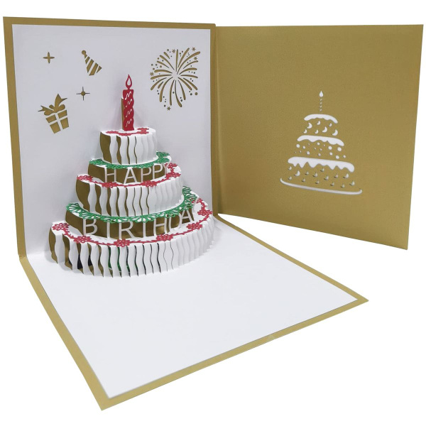 Открытка в подарок на день рождения , happy birthday / Подарок 3d ...
