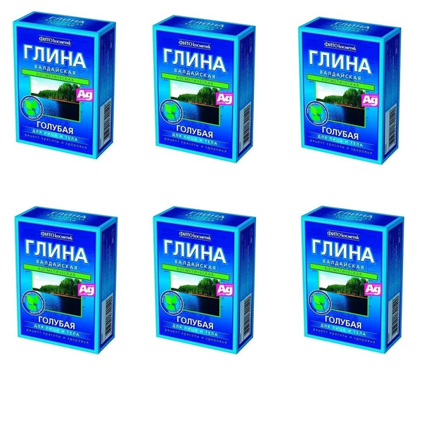 Глина сухая голубая Валдайская, 100г, Фитокосметик, 6шт купить на OZON ...