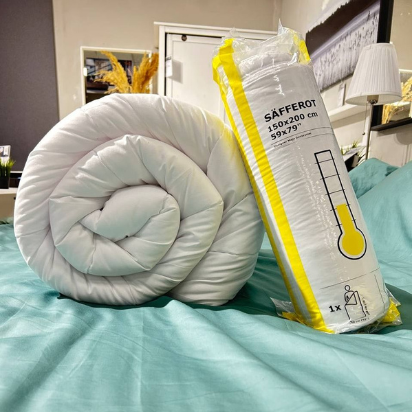Одеяло IKEA СЭФФЕРОТ, 150x200, Летнее, с наполнителем Полиэстер ...