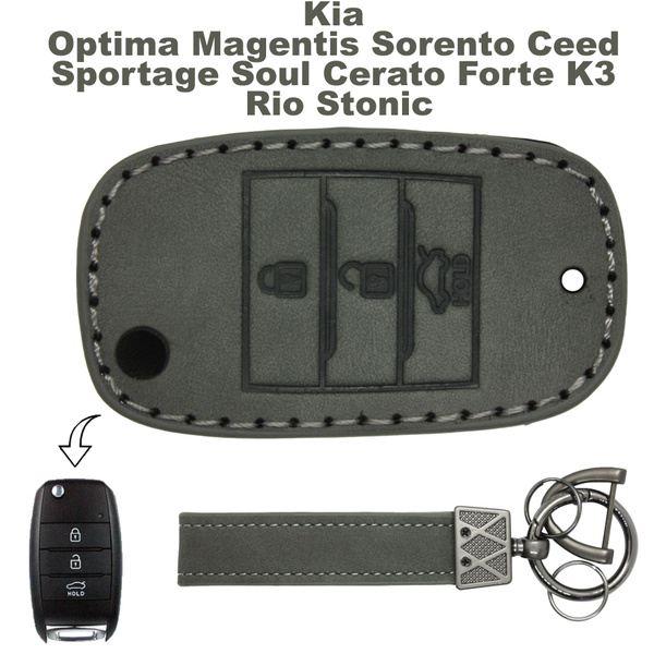 UPGENT Custodia in silicone per chiave auto K-IA Ceed Sportage Rio X H Line 3 4 Optima K4 Cerato 2015-2020 per portachiavi K-IA Sportage 3