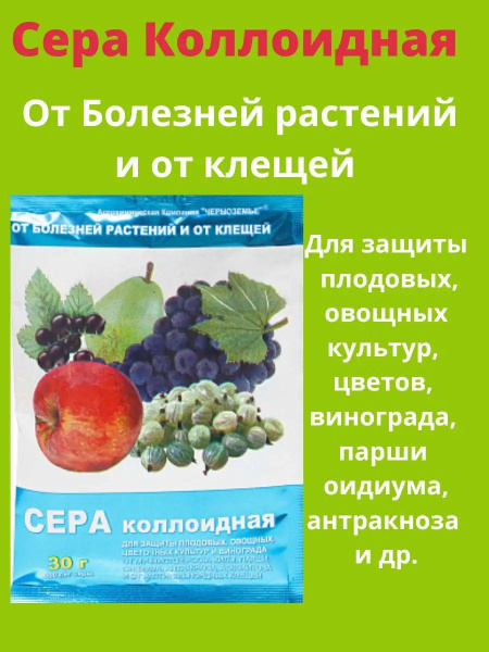 Сера Коллоидная, от болезней растений. - купить с доставкой по выгодным ...