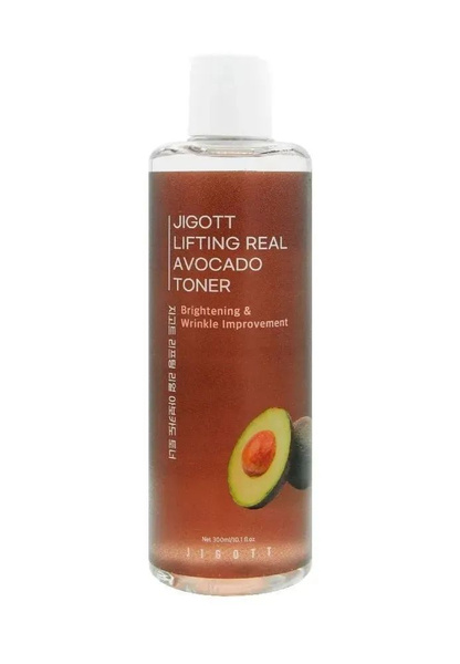 JIGOTT Тонер для лица Lifting Real Avocado с экстрактом авокадо, 300мл ...