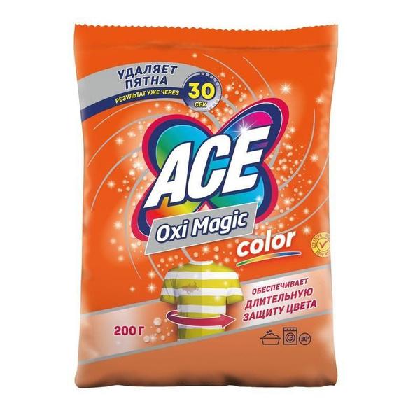 Пятновыводитель-порошок Ace Oxi Magic Color, 200г - купить с доставкой ...
