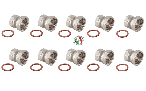 Полусгон с накидной гайкой и внутренней резьбой 3/4"x1/2" Г/Г ITALY VTr ...