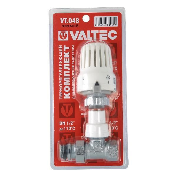 Вентиль прямой термостатический с термоголовкой 1/2" VALTEC - купить по ...