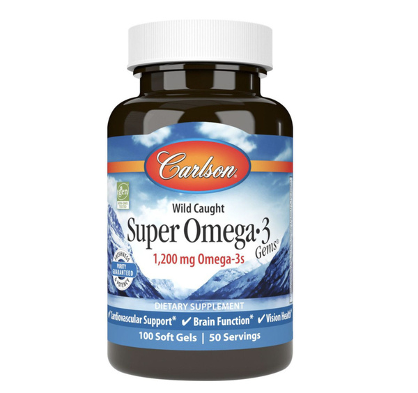 Carlson Labs Wild Caught Super Omega-3 Gems 1200mg( Супер Омега 3 в ...
