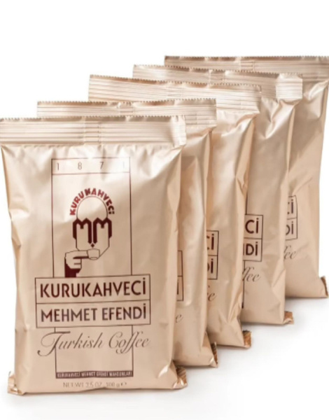 Кофе молотый KURUKAHVECI MEHMET EFENDI 100 гр. x 5 шт - купить с ...