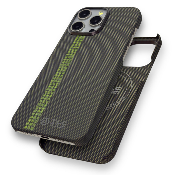 Чехол кевларовый для iPhone 15 Pro (MagSafe) из арамидного волокна ...