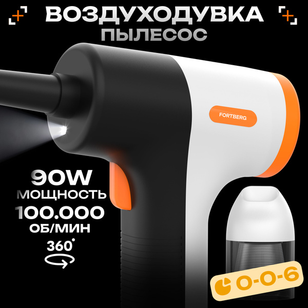 Воздуходувка пылесос портативная аккумуляторная электрическая ...