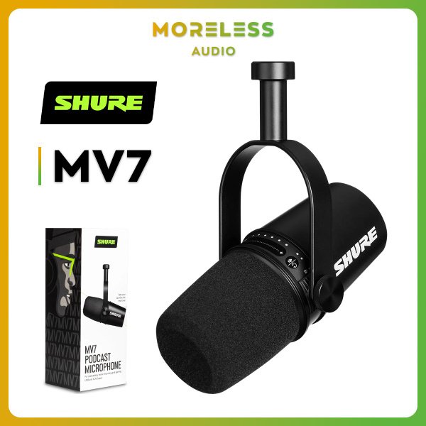 Характеристики Shure Микрофон для подкастов MV7, черный подробное ...