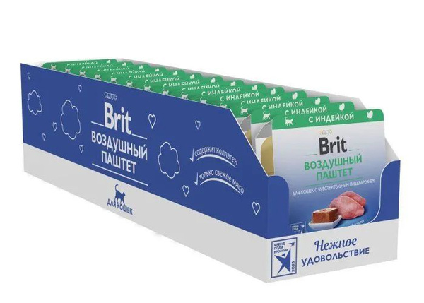 BRIT PREMIUM, Воздушный паштет для кошек с чувствительным пищеварением ...