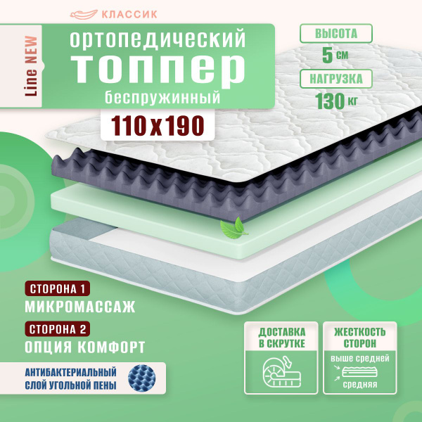 Матрас Классик MASSAGEBESPR17/_190/, Беспружинный, 110 - купить по ...