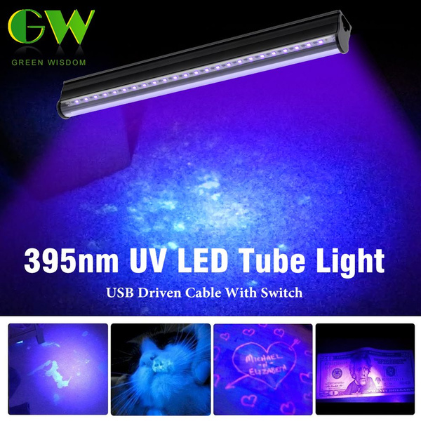 УФ -светодиодная трубка Light 5V USB -заглушка с выключателем 395 нм УФ ...