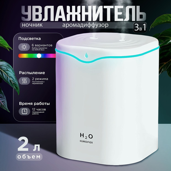 Увлажнитель воздуха для дома, ночник ,Аромадиффузор 2 литра - купить с ...
