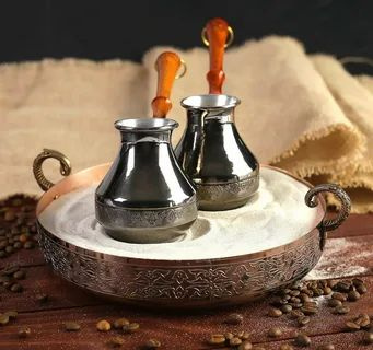 Набор для приготовления кофе по-турецки: 2 турки по 200 мл, жаровня и ...