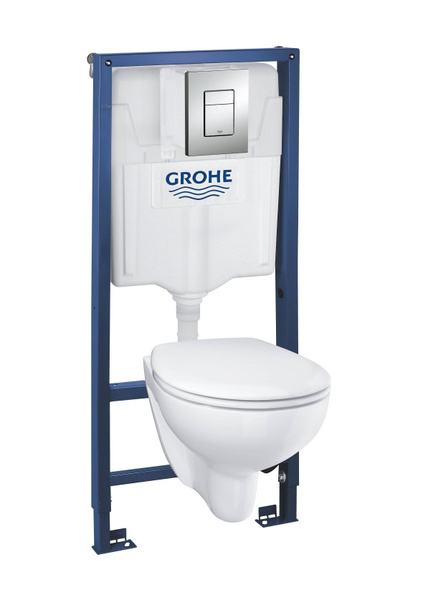 Система инсталляции GROHE Bau Ceramic, с подвесным унитазом и панелью ...